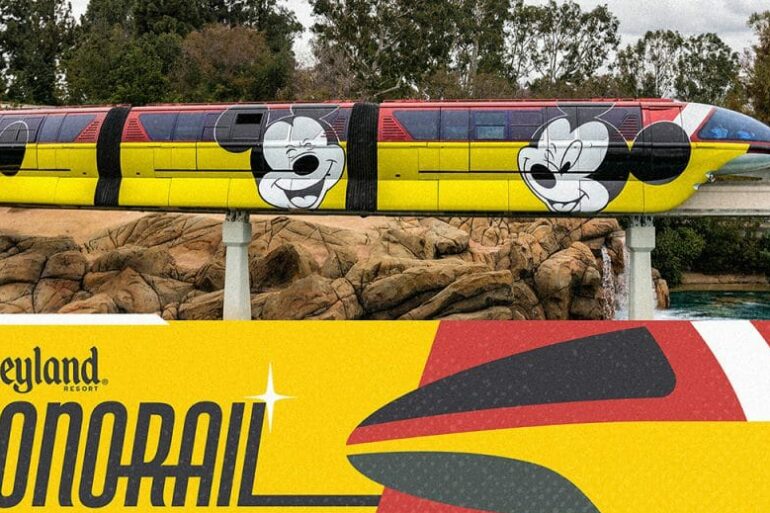 Disneyland Resort Monorail Returns To Service Oct. 15th 15 Disneyland Monorail with Mickey Mouse and Minnie