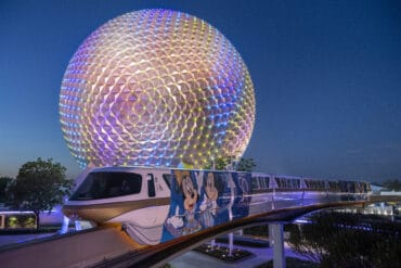 2025 EPCOT After Hours Event Guide 62 EPCOT ball with monorail train