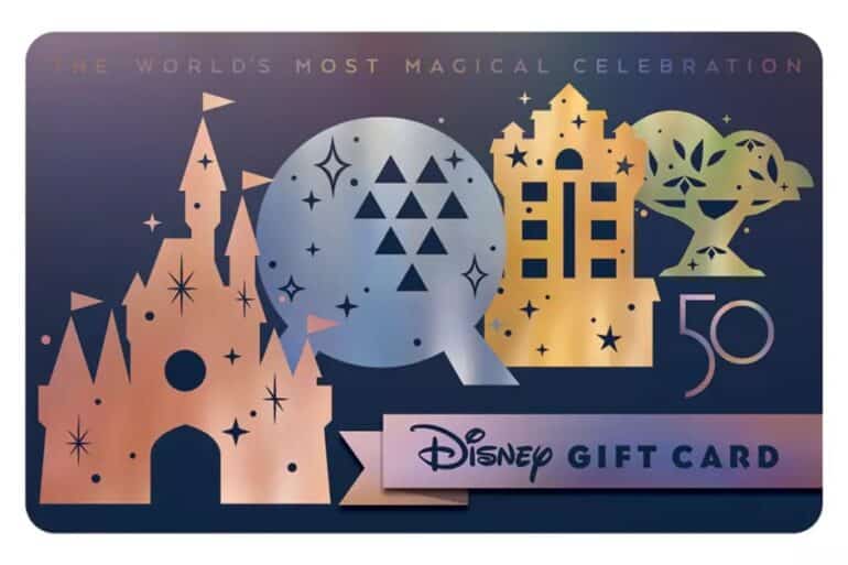 August $25 Disney Gift Card Winner 43 Gift card with 4 images on it