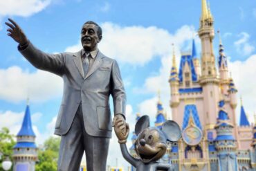 Take Home the Magic of Disney World with Disney Memory Maker 176 Magic Kingdom Partners statue in front of Cinderella Castle