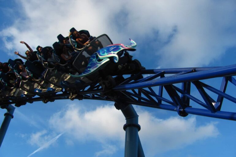 Dive Into Fun on the 16 Best SeaWorld San Diego Rides 2 Manta roller coaster at SeaWorld San Diego
