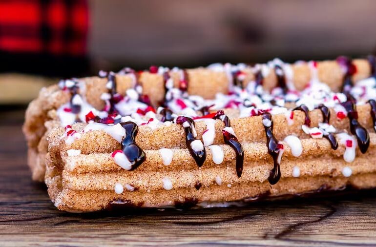 Foodie Guide for Disney Festival of Holidays at Disneyland Resort 7 Chocolate Peppermint Churro at Disney Festival of Holidays